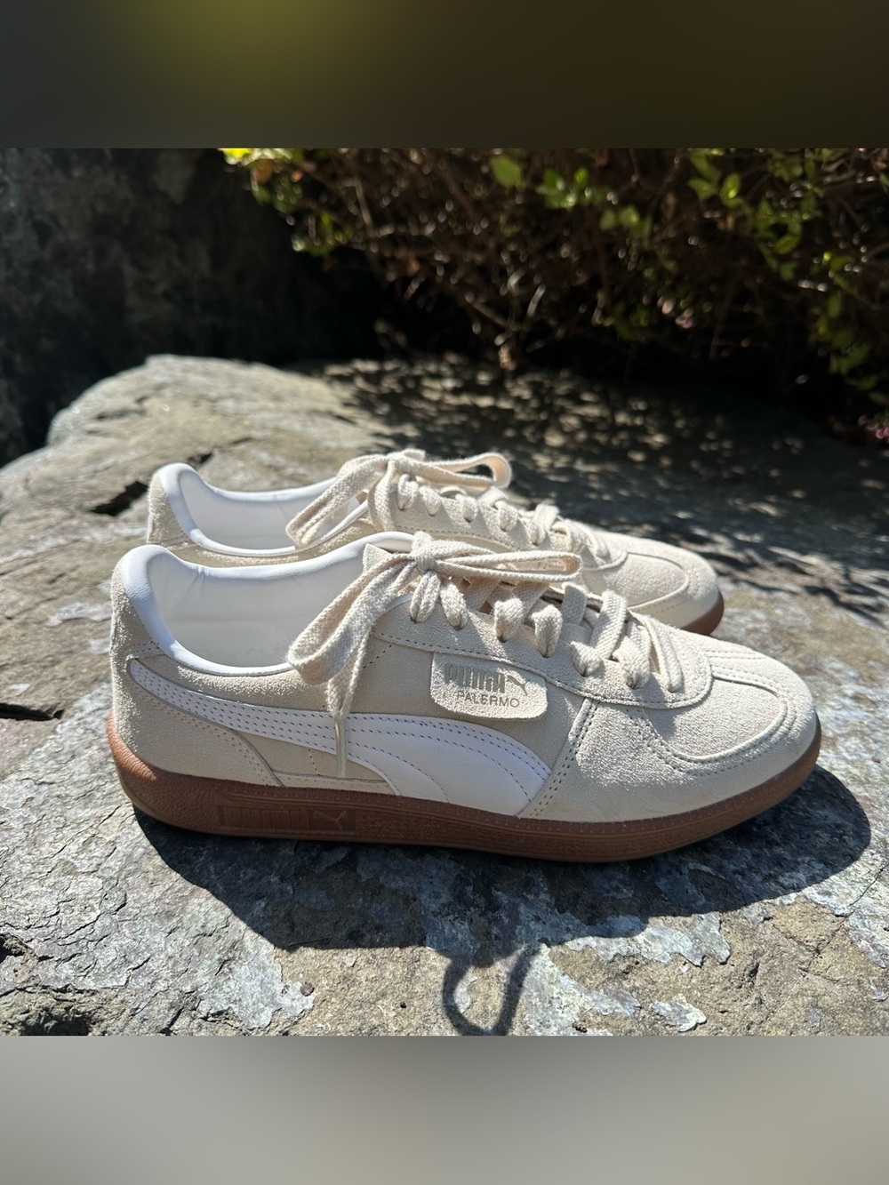 Puma Palermo Suede Sneakers - Tan Suede with Gum Sole
